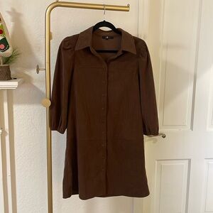 7 for All Mankind Brown Corduroy Dress Size Small